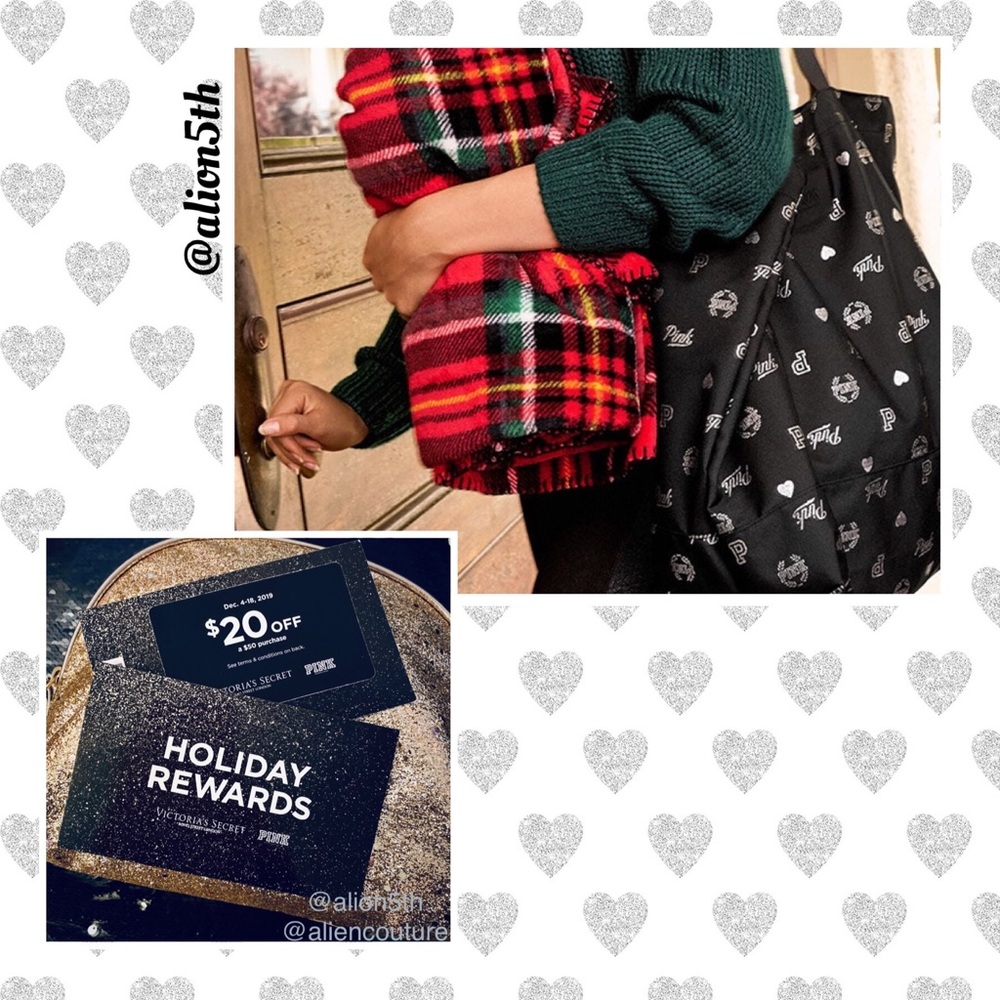 VS Pink Super Soft Plaid Blanket